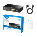 FS1006P 4-პორტიანი PoE+ სვიჩი 10/100M, 60W, +2 Uplink - Image 4