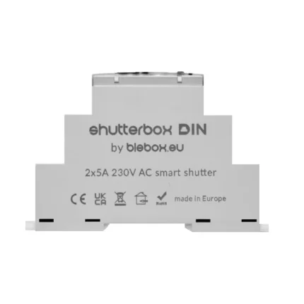 ShutterBox DIN სექციური კარის კონტროლერი, DIN RAIL-ზე სამაგრით