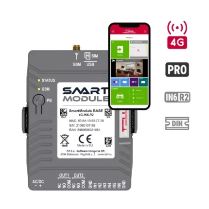 TELL ჭკვიანი 4G GSM მოდული, Base DIN rail V3
