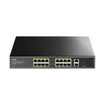 FS1018PS1 16-პორტიანი PoE+ სვიჩი 10/100M, 2 გიგაბიტიანი Uplink და 1 SFP პორტით 200W - Image 2