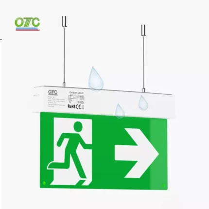 OT-ES8119-RST საევაკუაციო მანიშნებელი, ტესტ ღილაკით IP65