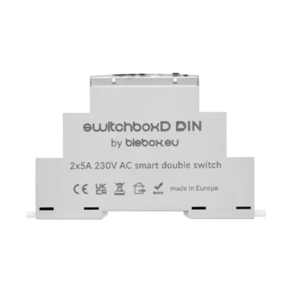 SwitchBoxD DIN ორიანი ჩამრთველი, DIN RAIL-ზე სამაგრით