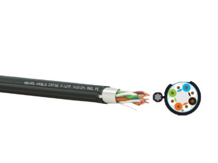 ქსელის კაბელი გარე მონტაჟის (ტროსით) CAT 5e F/UTP 4x2x24 AWG-CU - PE - DATA CABLE with Messenger OUTDOOR (Z11442-AP)