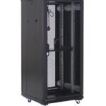 საკომუნიკაციო კარადა (რეკი) Finen, A36027 -  27U 600x1000 mm, წინა და უკანა პერფორირებული კარებით