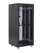საკომუნიკაციო კარადა (რეკი) Finen, A36027 -  27U 600x1000 mm, წინა და უკანა პერფორირებული კარებით