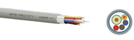 კაბელი გარე მონტაჟის CCTV 1+2 (MiniCoax + 2x0,50) - PE(300m) (40975)